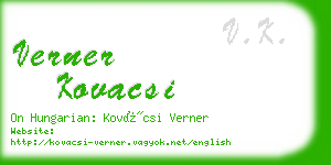 verner kovacsi business card
